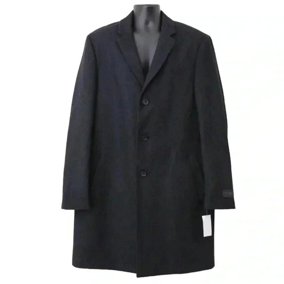 Ike Behar charcoal grey pea coat sz  46L - Picture 1 of 5
